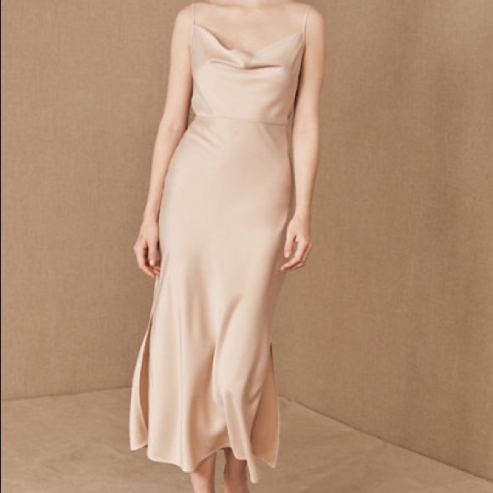 BHLDN Satin Midi Dress Kari